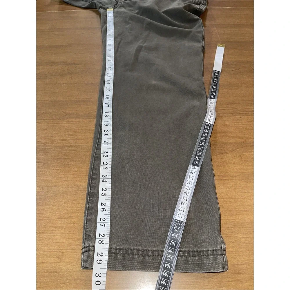 GH Bass & Co Maine‎ Canvas Terrain Cargo Pants Men 34x30 Olive Rugged